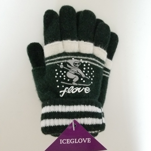 Set of 3 New Multicolor Double Layered 2 in 1 Wool Blend Cozy Warm Gloves - Picture 5 of 9